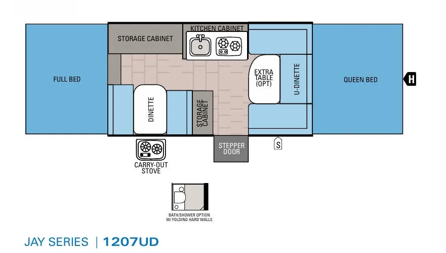Jayco Jay Series 1207UD floor plan