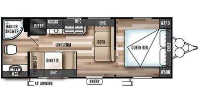 2017 Forest River Wildwood X-Lite 241QBXL - Floor plan