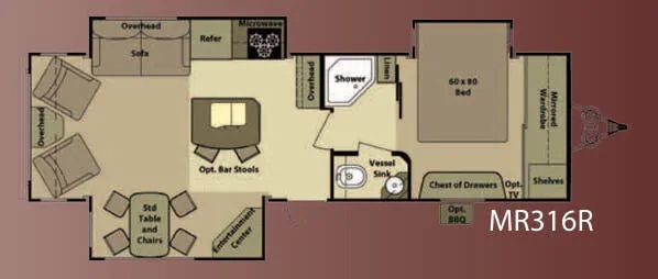 Highland Ridge Mesa Ridge MR316R floor plan