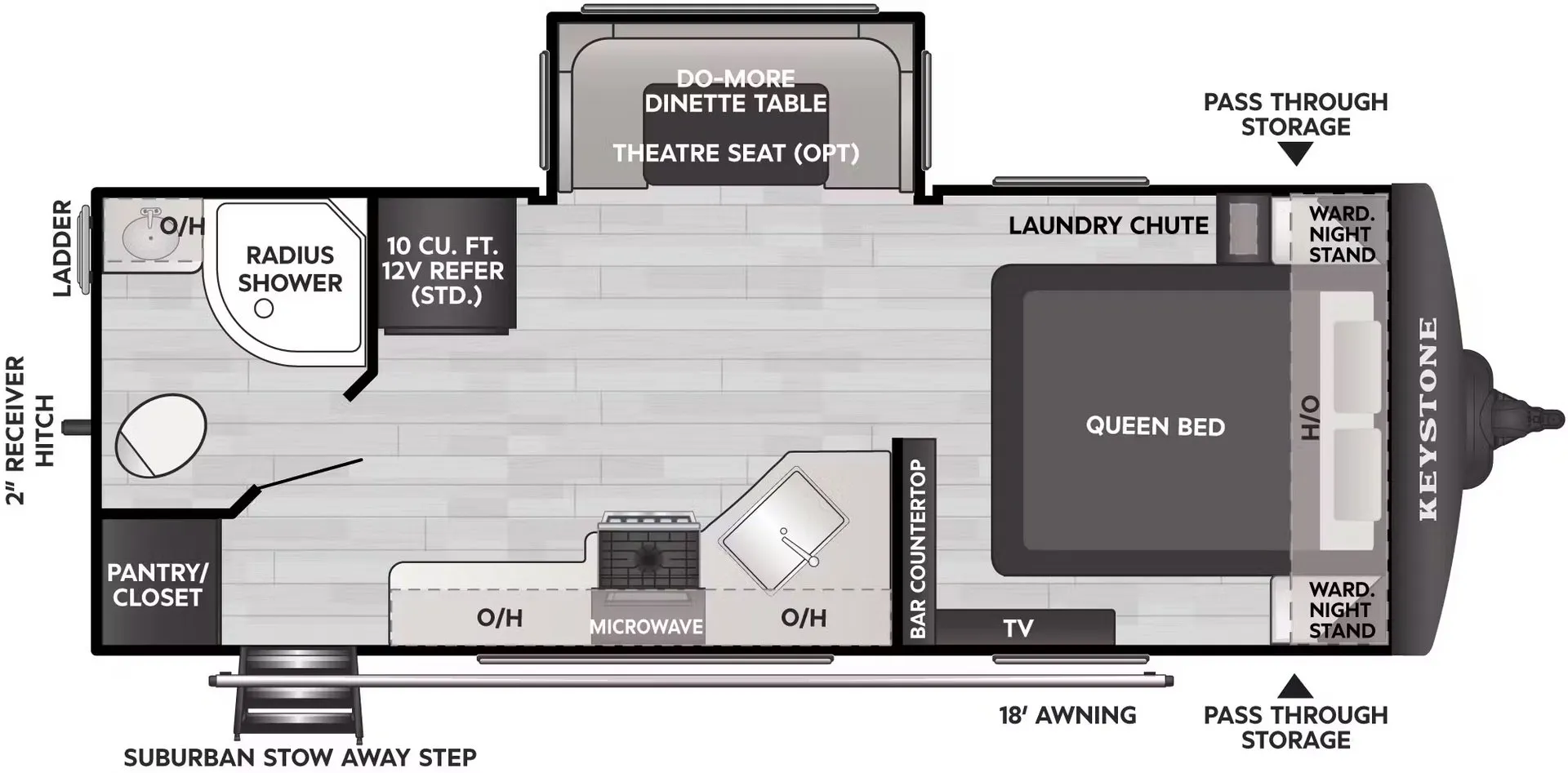 Keystone Outback 212RB floor plan