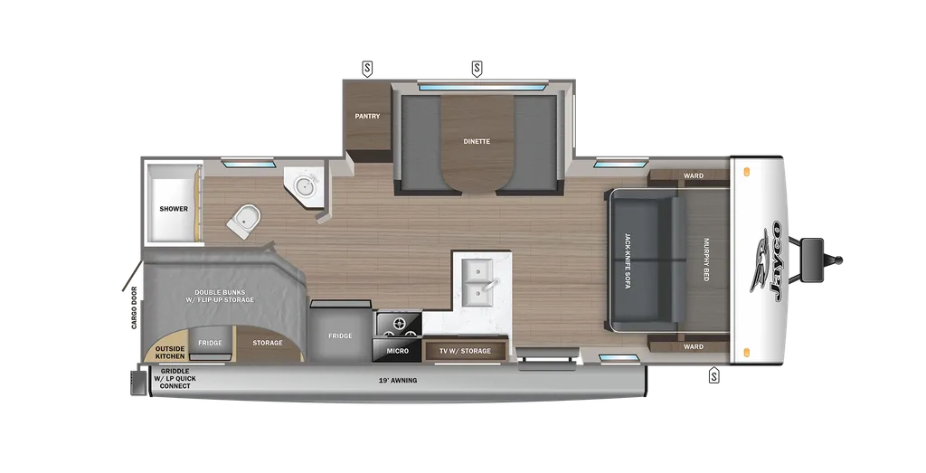 2024 Jayco Jay Feather 21MBH floor plan