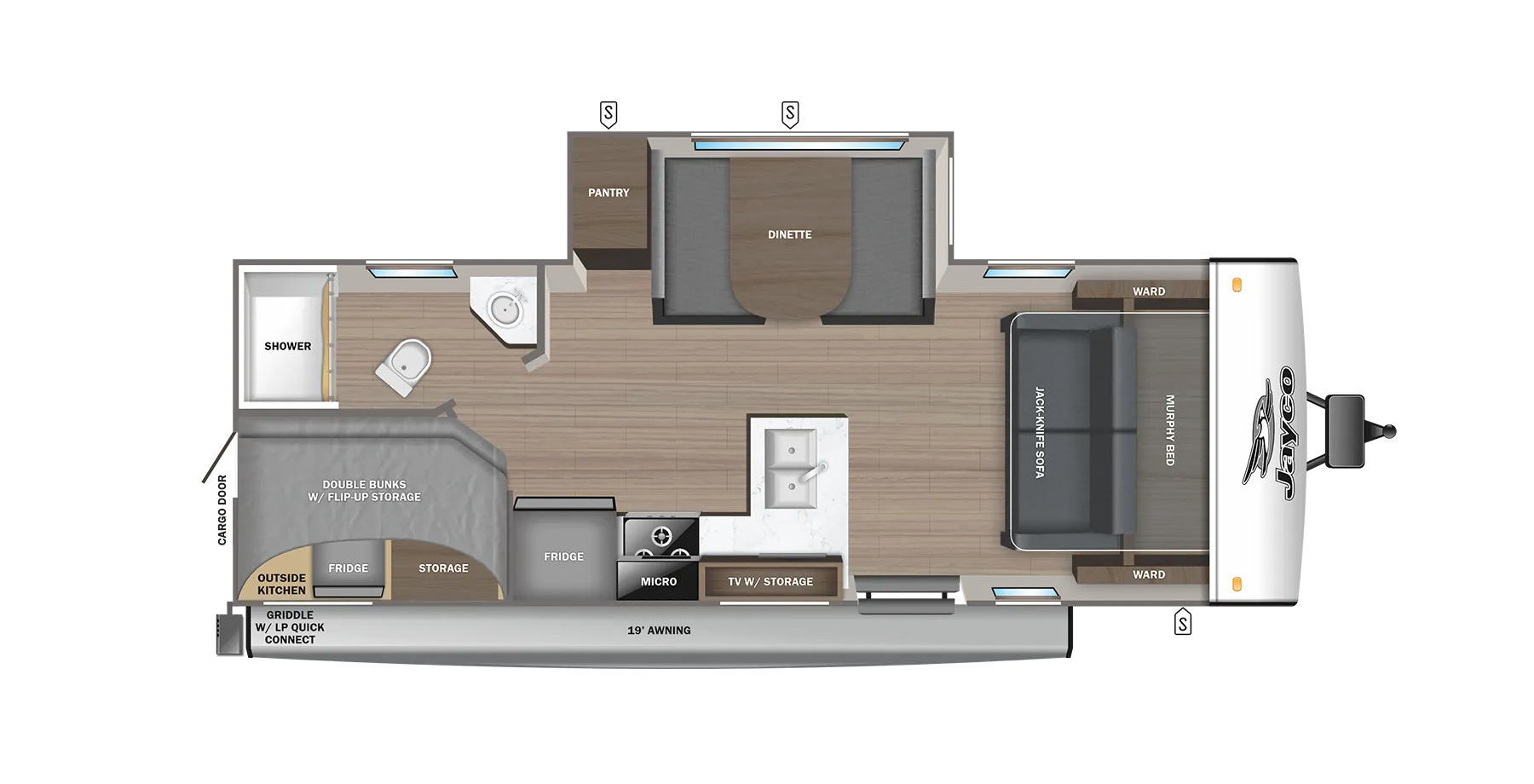 2024 Jayco Jay Feather 21MBH - Floor plan