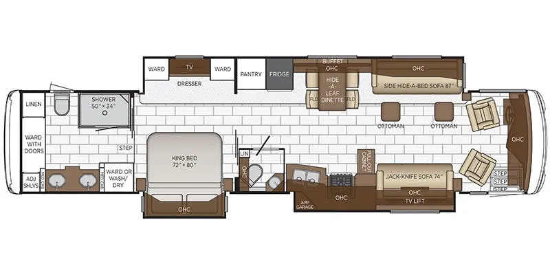 2015 Newmar Ventana 4369 - Floor plan