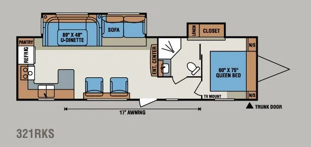 K-Z Spree 321RKS floor plan