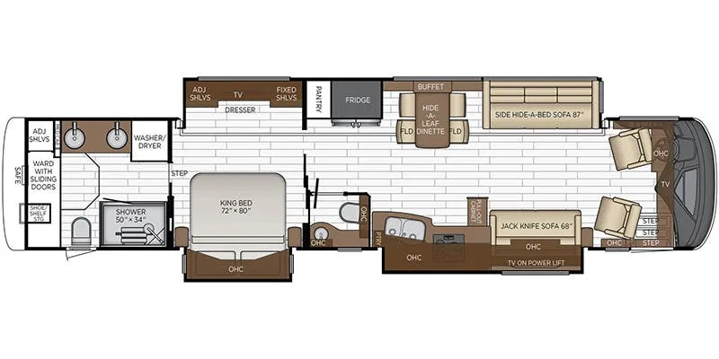 Newmar Essex 4551 floor plan