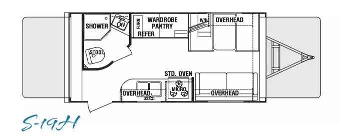 Cruiser RV Shadow Cruiser 19H floor plan