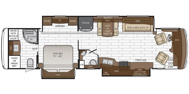 Newmar Dutch Star 3709 floor plan