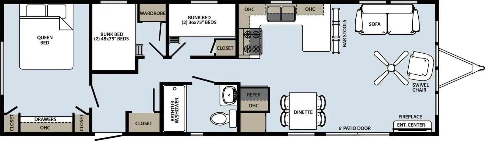 Forest River Quailridge Summit Canada 45-3B-C-S floor plan