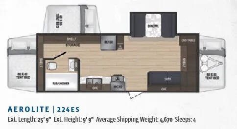 Dutchmen Aerolite 224ES floor plan