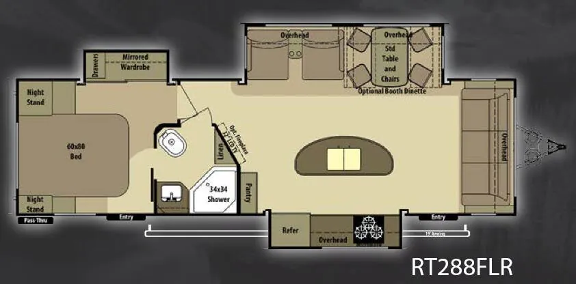 Highland Ridge Open Range Roamer RT288FLR floor plan
