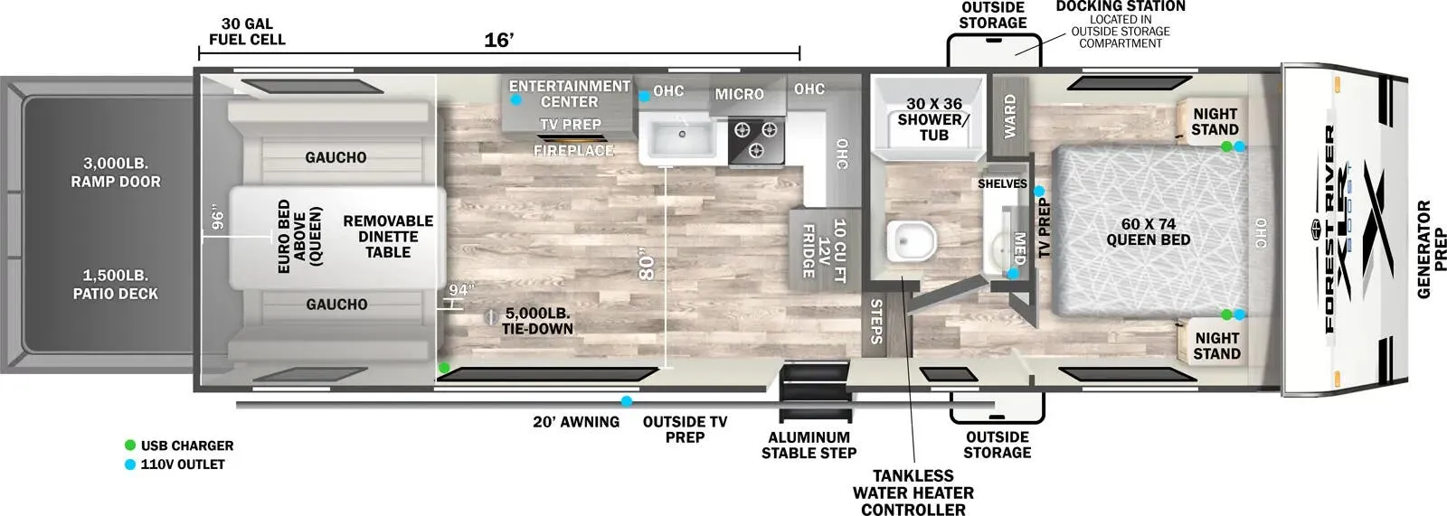 Forest River XLR Boost 286B floor plan