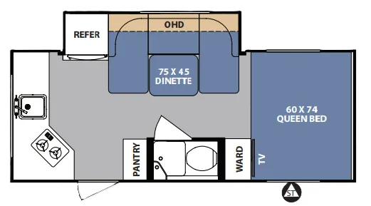 Forest River R-Pod RP-179 floor plan
