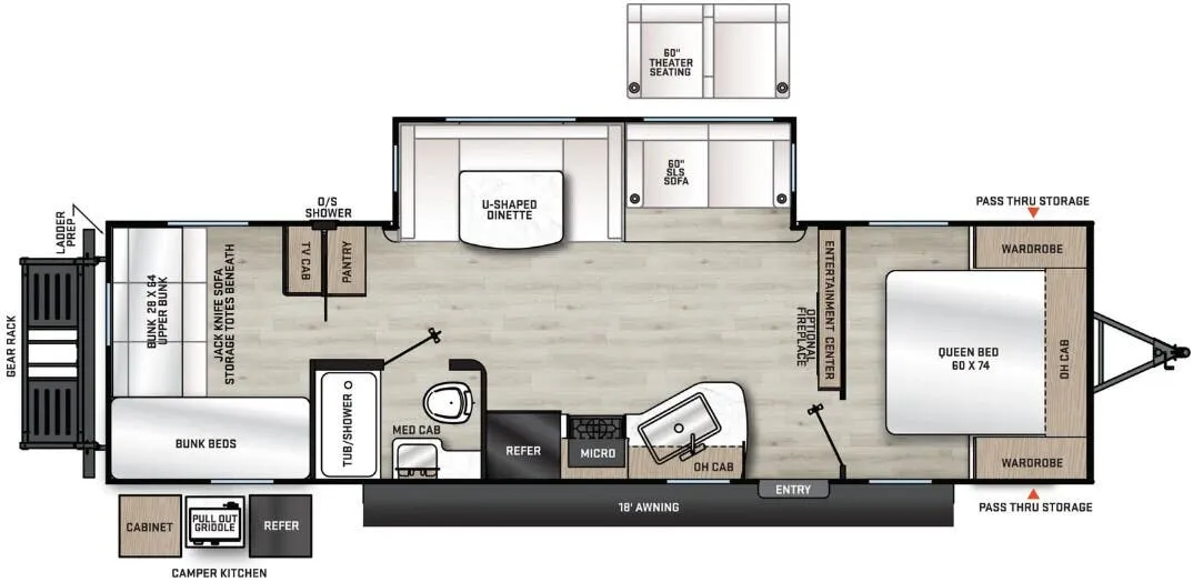 Coachmen Catalina Legacy Edition 293QBCK floor plan