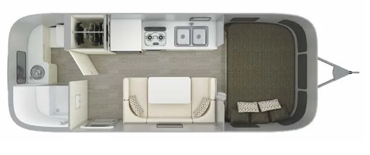 2019 Airstream Sport 22FB - Floor plan