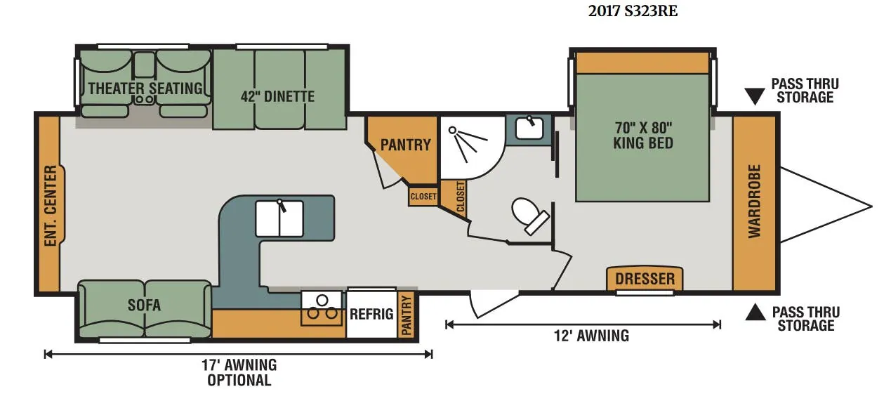 K-Z Spree S323RE floor plan