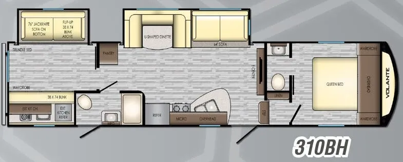 CrossRoads Volante 310BH floor plan