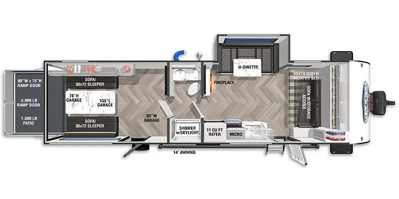 Forest River Salem FSX 280RT floor plan