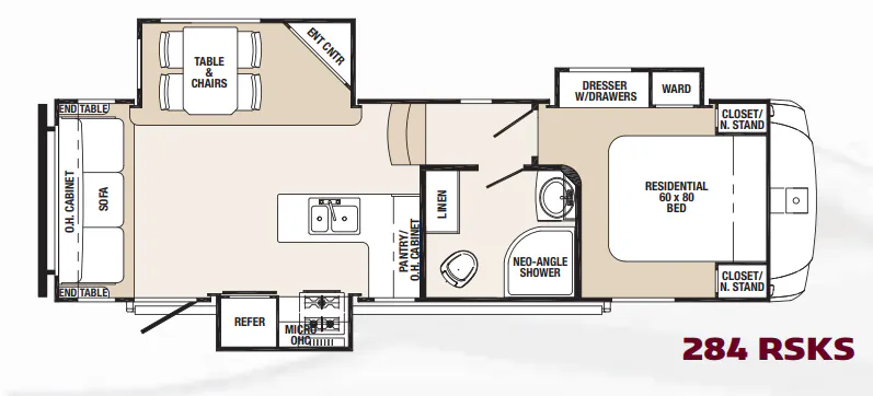 Palomino Sabre Silhouette 284 RSKS floor plan