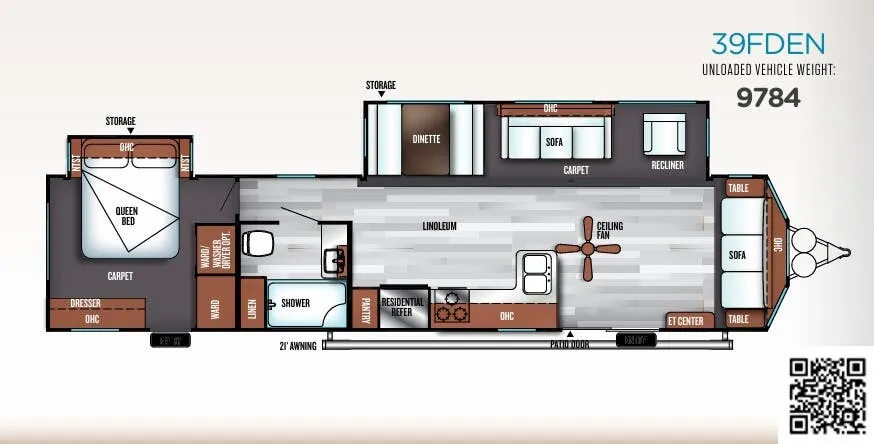 Forest River Salem Villa 39FDEN floor plan