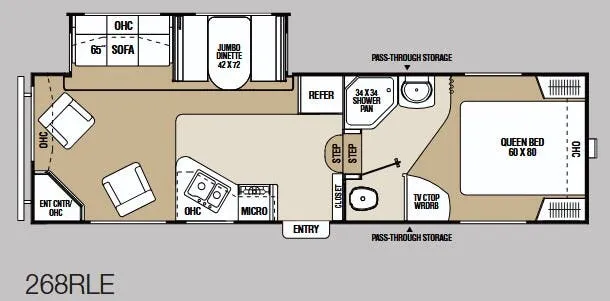 Coachmen Chaparral Lite 268RLE floor plan