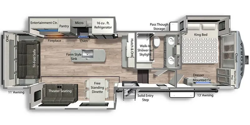 2024 Dutchmen Astoria Platinum 3173RLP floor plan