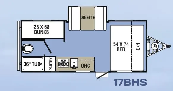 Coachmen Clipper 17BHS floor plan