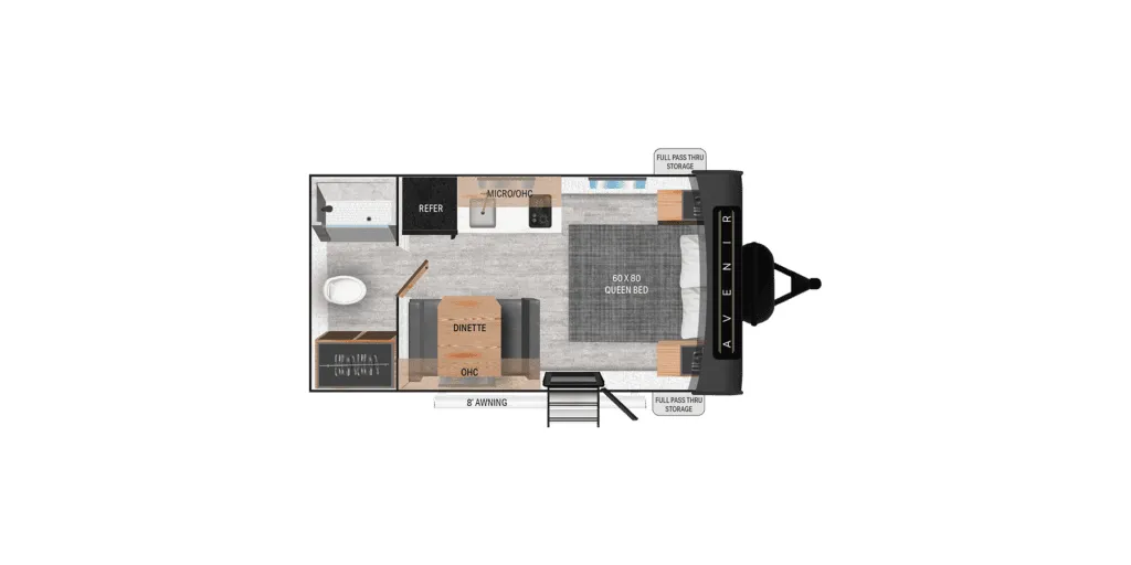 Cruiser RV Avenir 17RB floor plan