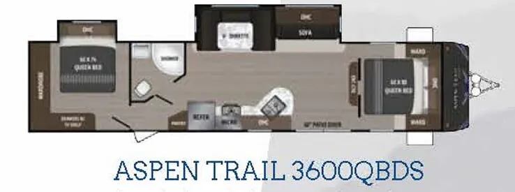 Dutchmen Aspen Trail 3600QBDS floor plan