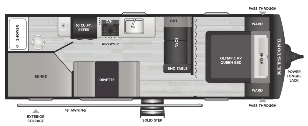 Keystone Springdale 2300BH floor plan