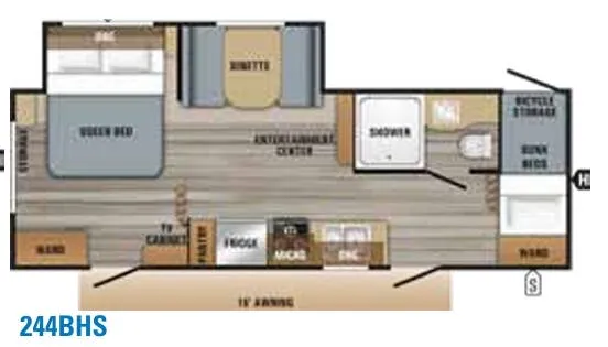 Jayco Jay Flight SLX 8 244BHS floor plan
