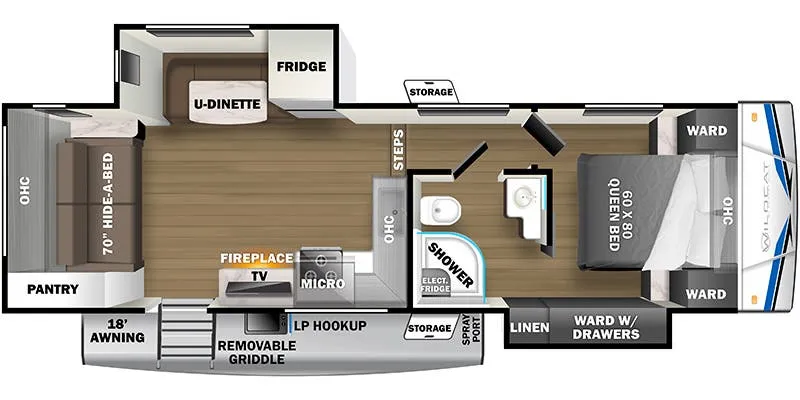 Forest River Wildcat 263RL floor plan
