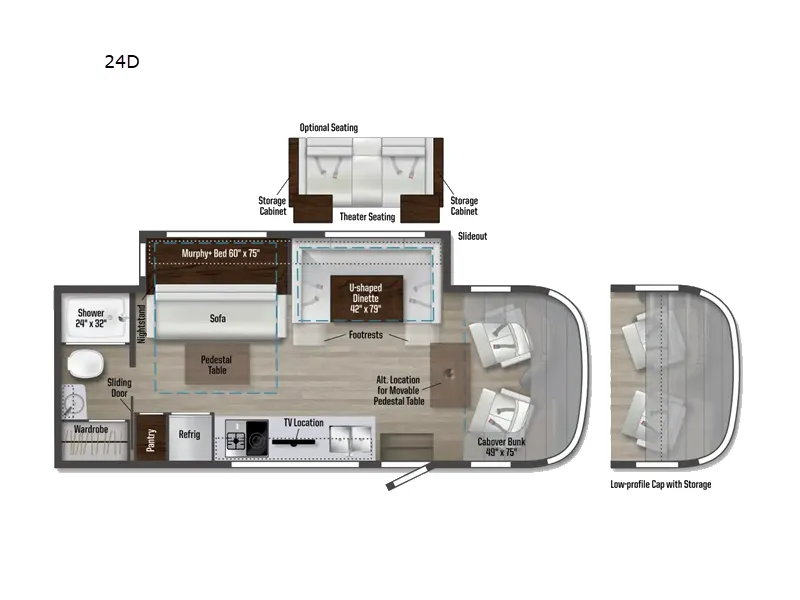 2026 Winnebago Navion 24D - Floor plan
