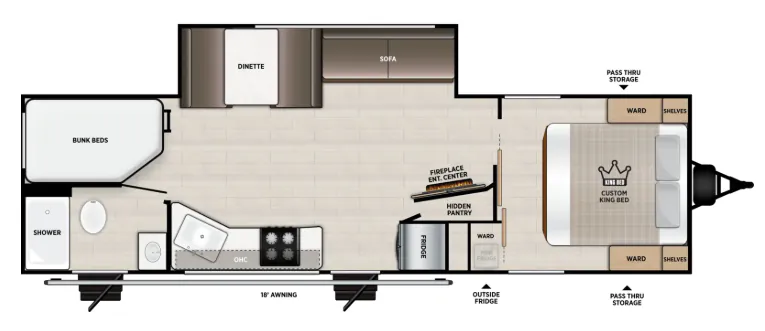 Forest River Wildwood 26DBHD floor plan