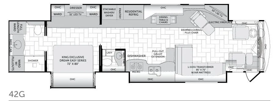 2014 American Coach American Revolution 42G floor plan