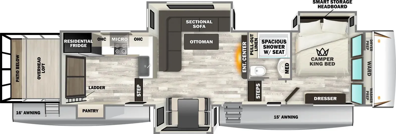 2025 Forest River Sabre 36ML - Floor plan