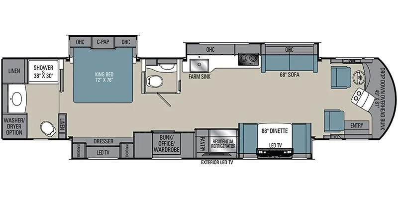 Coachmen Sportscoach RD 410ES floor plan