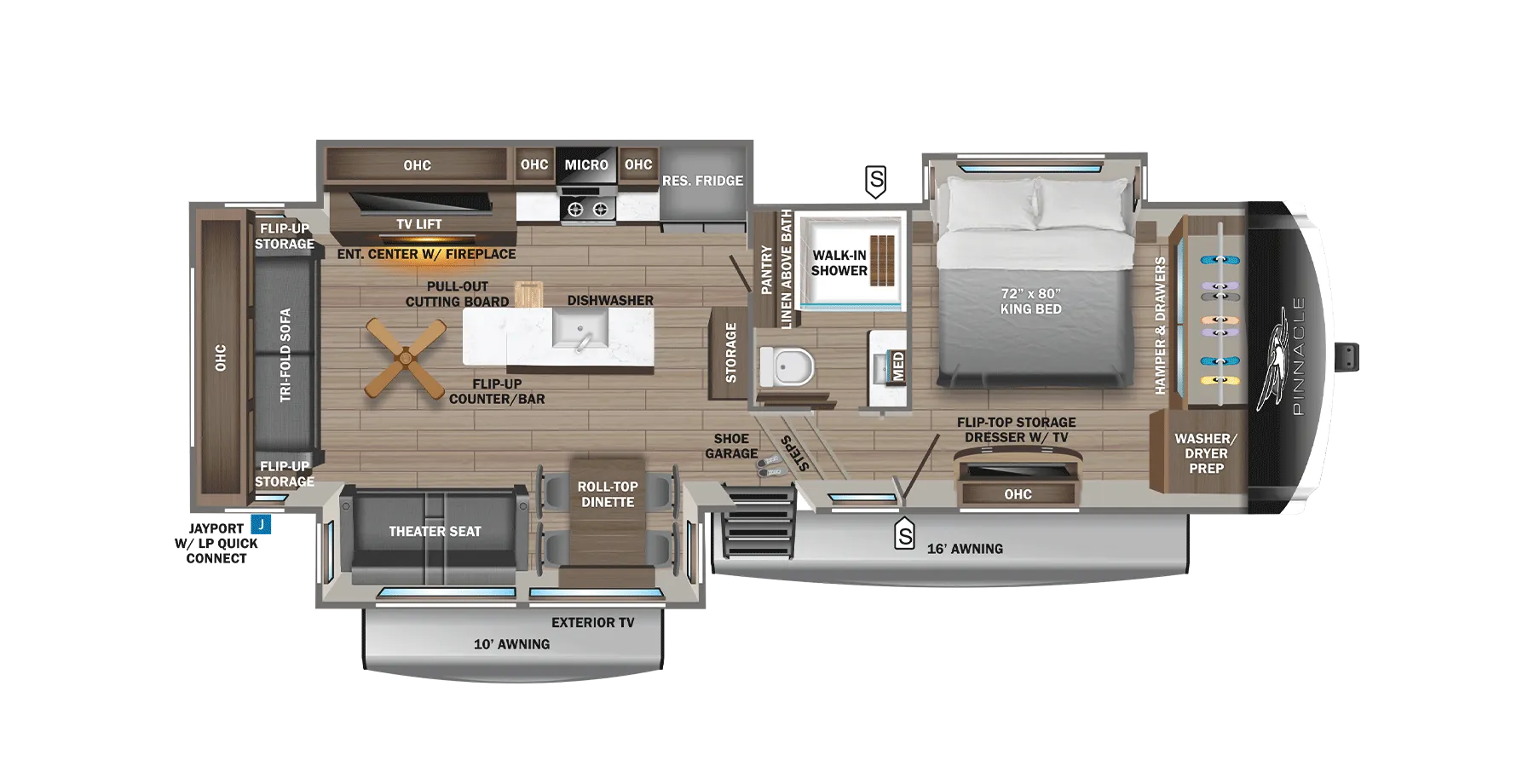 2026 Jayco Pinnacle 32RLTS - Floor plan