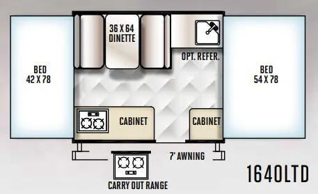 Forest River Rockwood Limited 1640LTD floor plan