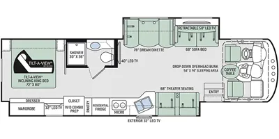 2019 Thor Motor Coach Miramar 35.2 floor plan