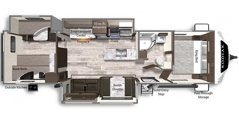 Dutchmen Kodiak Ultimate 3321BHSL floor plan