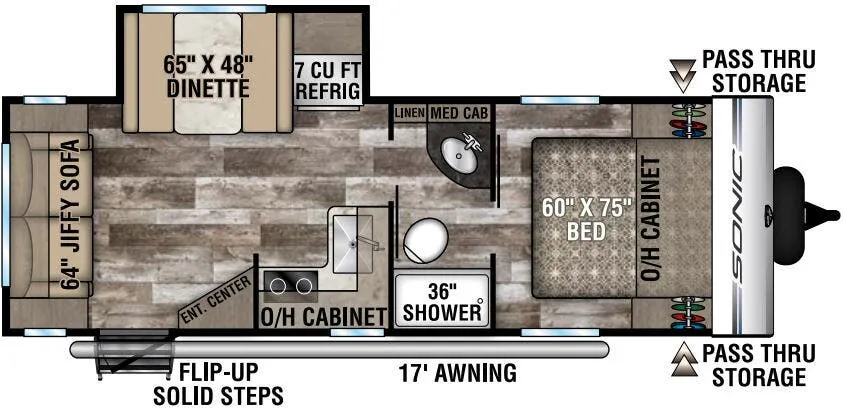 Venture RV Sonic SN231VRL floor plan