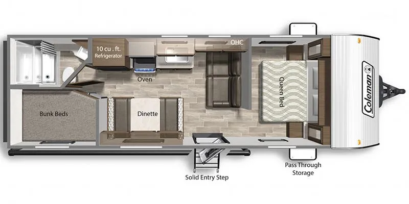 2021 Dutchmen Coleman Lantern LT 274BH - Floor plan