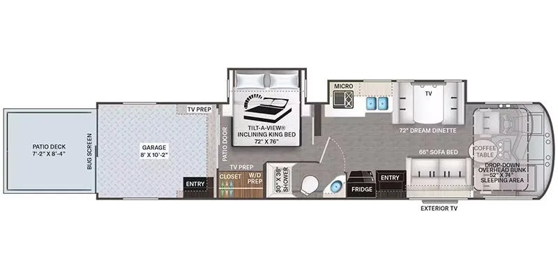 2026 Thor Motor Coach OUTLAW WILD WEST Toy Hauler - Floor plan