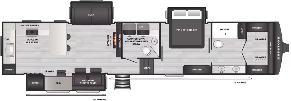 2026 Keystone Sprinter 3840LRK floor plan