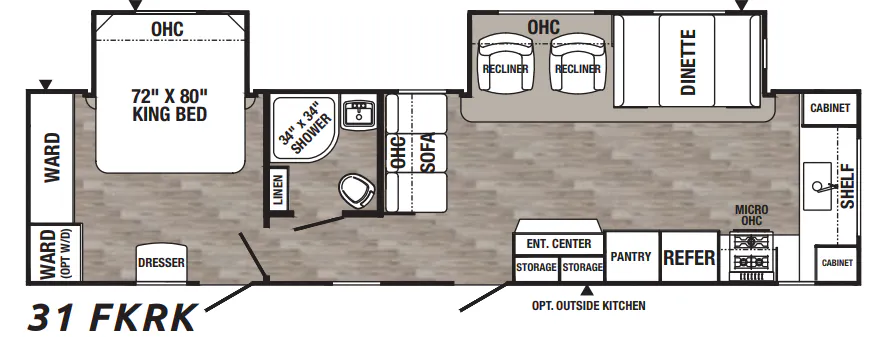 Palomino Puma 31FKRK floor plan