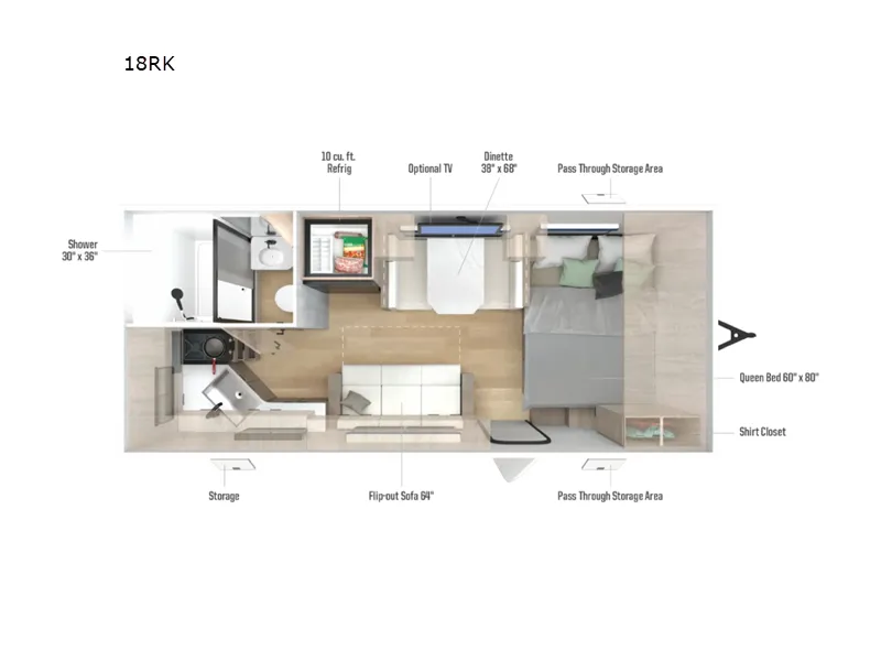 2027 Winnebago Access 18RK - Floor plan
