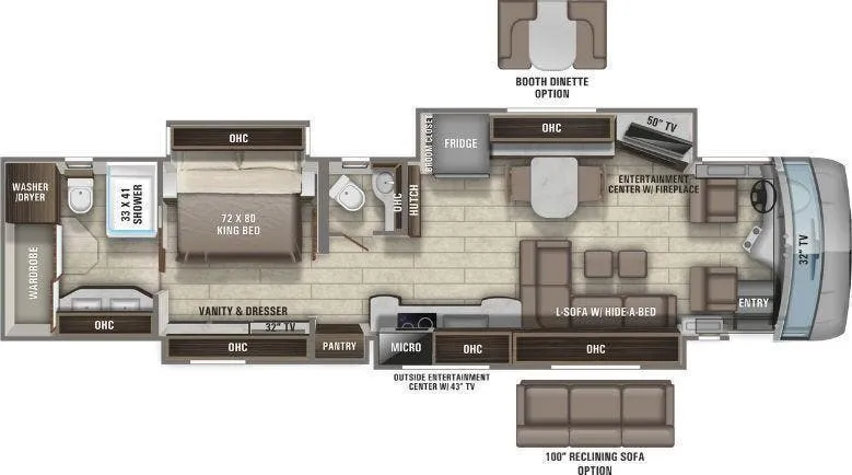Entegra Coach Cornerstone 45B floor plan