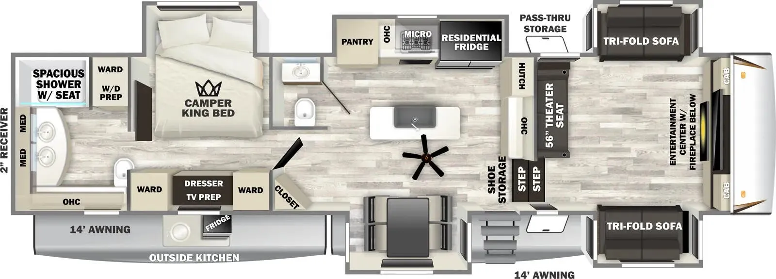 Forest River Sabre 37FLH floor plan