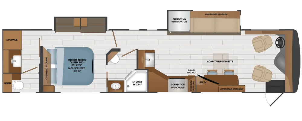 Fleetwood Frontier GTX 39TA floor plan