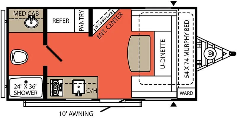Forest River Independence Trail 168RBL floor plan
